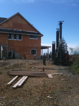 True Green Geothermal horizontal loop installation